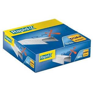 Rapid Duax Strong Caja de 1000 Grapas para Gruesos - Grapa hasta 170 Hojas - Alambre Galvanizado de Alto Rendimiento - Patilla de 20mm