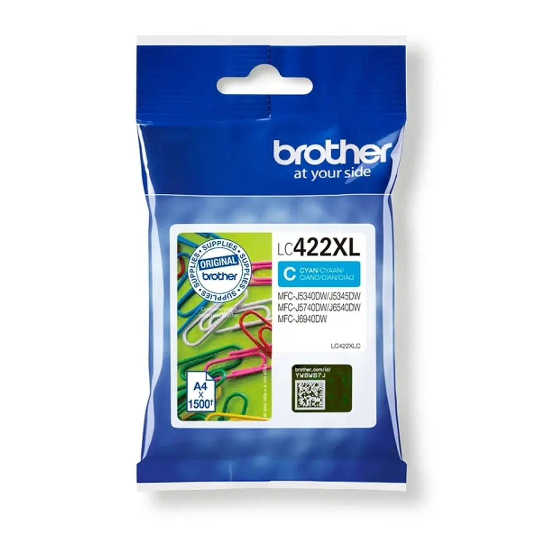 Brother LC422XL Cyan Cartucho de Tinta Original - LC422XLC 1