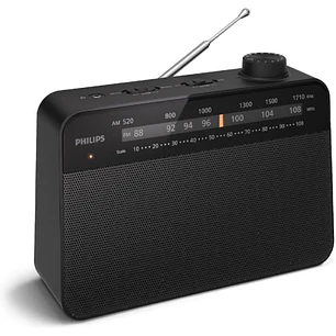 Philips TAR2509 Radio Portatil FM/AM - Altavoz 3.5” de Sonido Claro - Alimentacion por Pilas D o CA - Control de Tono - Sintonizacion Analogica con In