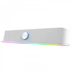 Trust GXT 619 Thorne Barra de Sonido Gaming 12W - Iluminacion RGB - Jack 3.5mm - Control de Volumen - Color Blanco