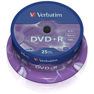 Verbatim DVD+R 16x 4.7GB (Tarrina 25 Uds)