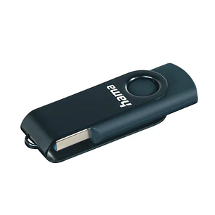 Hama Rotate Memoria Pendrive USB 3.0 - 256GB de Capacidad - 90Mb/s de Transferencia - Tapa Giratoria - Cuerpo Metalico - Color Azul