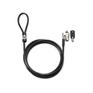 HP Nano Keyed Cable Antirrobo - Ranura Nano - Cable de Acero Galvanizado 1.83m Revestido en Vinilo - Cabezal Giratorio - Facil de Instalar y Compatibl