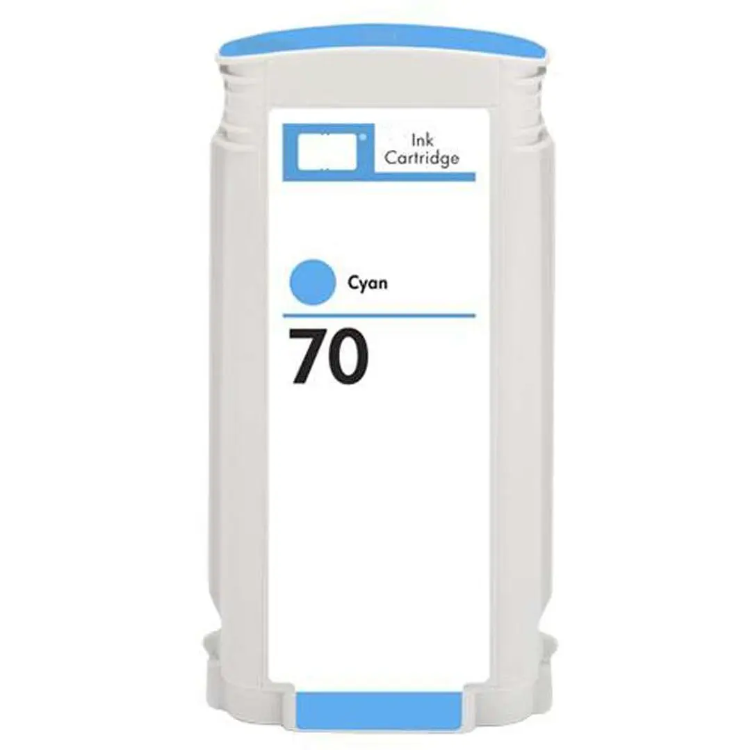 Generico HP 70 Cyan Cartucho de Tinta Pigmentada - Reemplaza C9452A 1