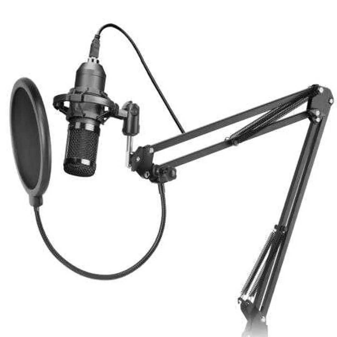 Mars Gaming MMICPRO Microfono USB Cardioide de Brazo Extensible para Streaming - Soporte Antivibraciones - Cable de 2.50m 1