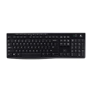 Logitech K270 Teclado Inalambrico USB - Resistente a Salpicaduras - Teclas de Acceso Rapido - Color Negro
