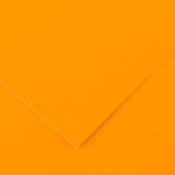 Canson Guarro Pack de 25 Cartulinas Iris de 185g - 50x65cm - Color Naranja Fluo 1