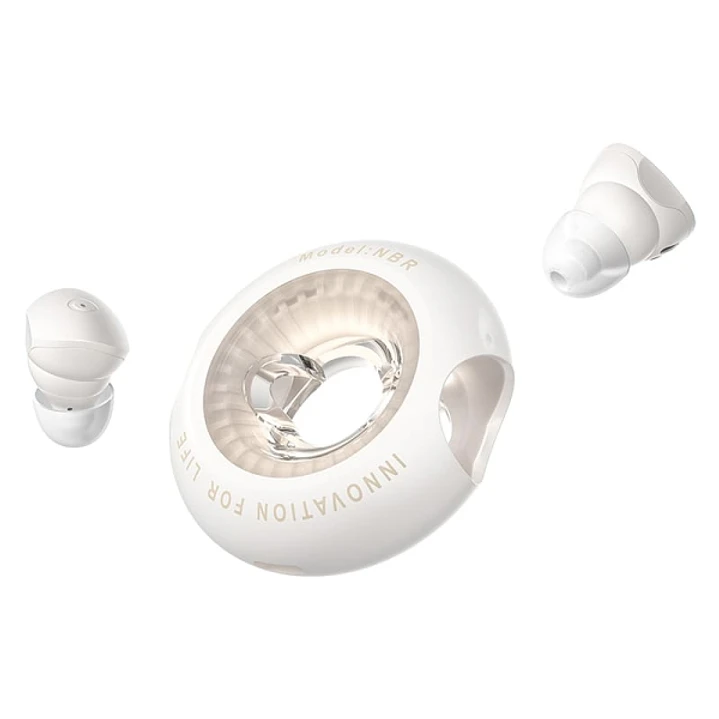 Vention Tiny T17 Auriculares Bluetooth 5.3 con Estuche de Carga - True Wireless - 6h Autonomia - LED - Color Beige 1