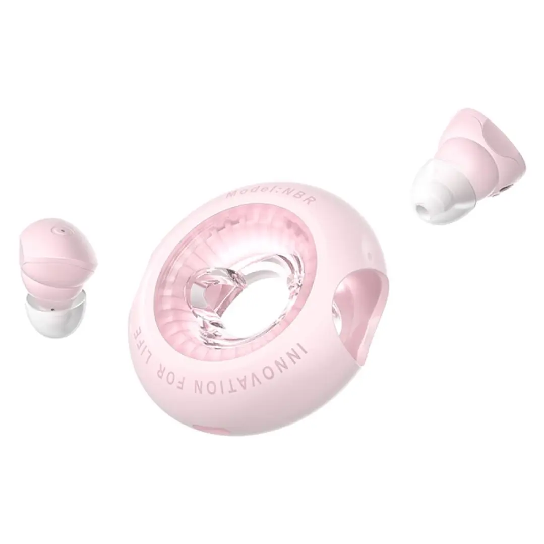 Vention Tiny T17 Auriculares Bluetooth 5.3 con Estuche de Carga - True Wireless - 6h Autonomia - LED - Color Rosa 1