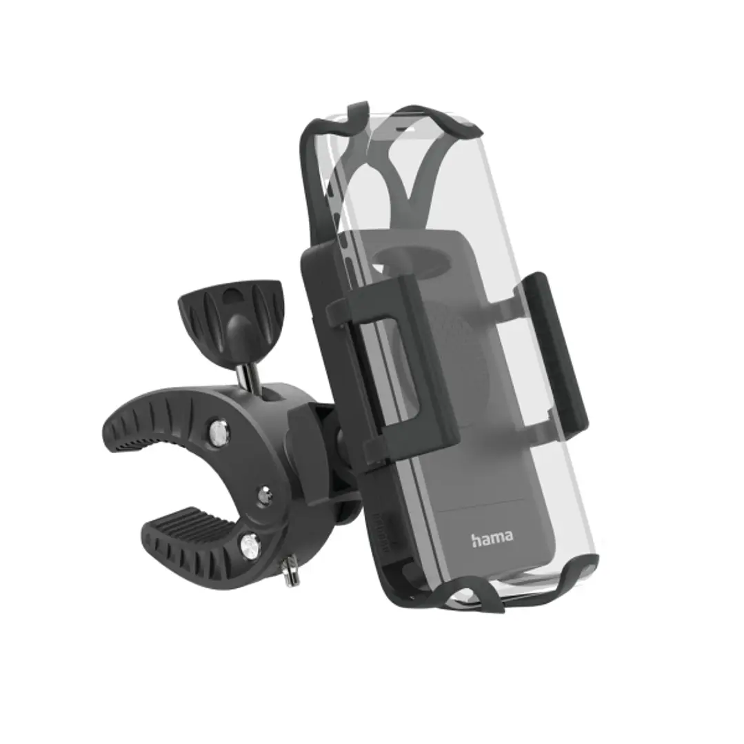 Hama Strong Soporte de Bicicleta para Smartphone - Ancho Dispositivo de 5 a 9cm - Peso Max 230g - Universal - Manillares hasta 3cm - Color Negro 1