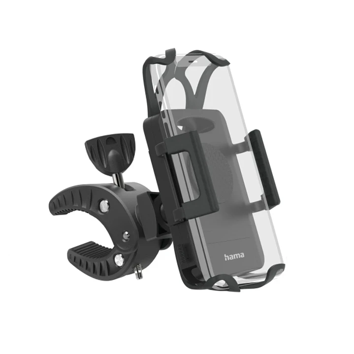 Hama Strong Soporte de Bicicleta para Smartphone - Ancho Dispositivo de 5 a 9cm - Peso Max 230g - Universal - Manillares hasta 3cm - Color Negro 1