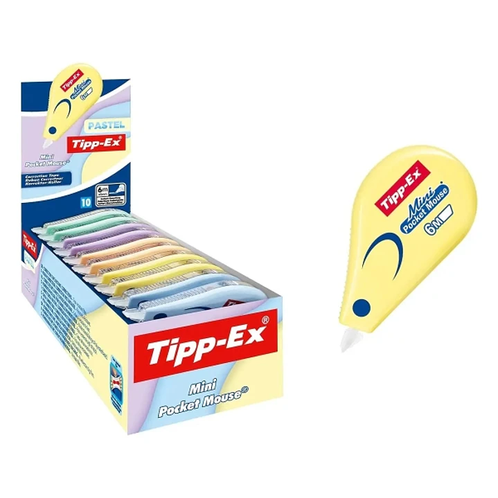 Tipp-Ex Mini Pocket Mouse Pastel Cinta Correctora 5mm x 6m - Resistente - Escritura Instantanea 1