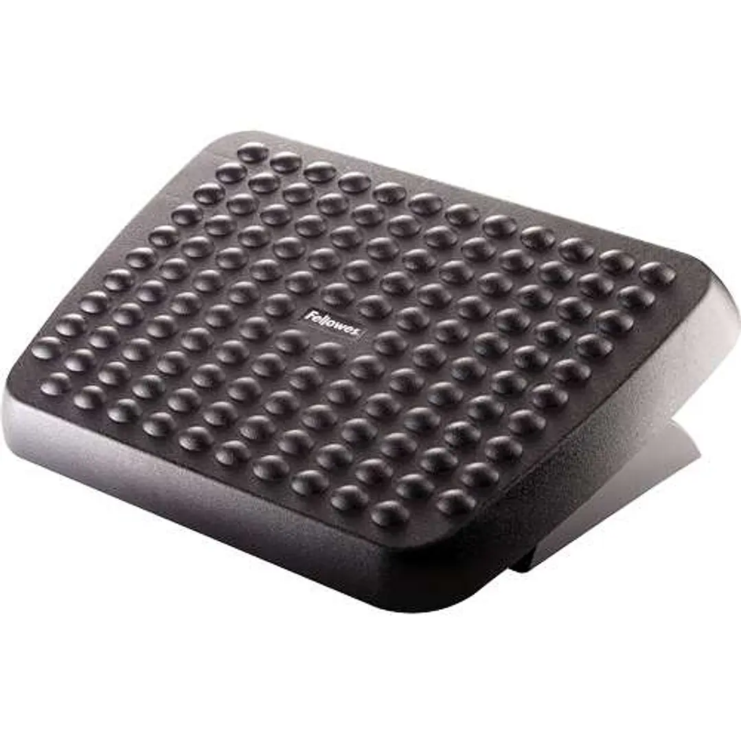 Fellowes Reposapies Ajustable Ergonomico - Superficie Estilo Masaje - 2 Ajustes de Altura - Color Negro 1