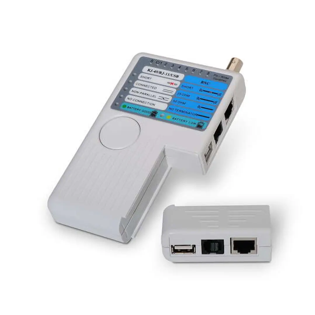 Aisens Testeador para Cable RJ11/RJ12/RJ45 - USB - Coaxial - Color Gris 1