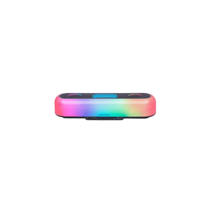 Mars Gaming MSB-ORB Altavoz Bluetooth de 20W - Luces RGB 360 Grados - Bateria de 2400mAh - Control de Volumen - Alcance hasta 10m - Color Negro 1