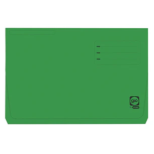 Gio By Elba Subcarpeta con Bolsa y Solapa Folio Verde - Resistente Cartulina de 320gr - Bolsa y Solapa para Mayor Proteccion - Tamaño Folio para Docum
