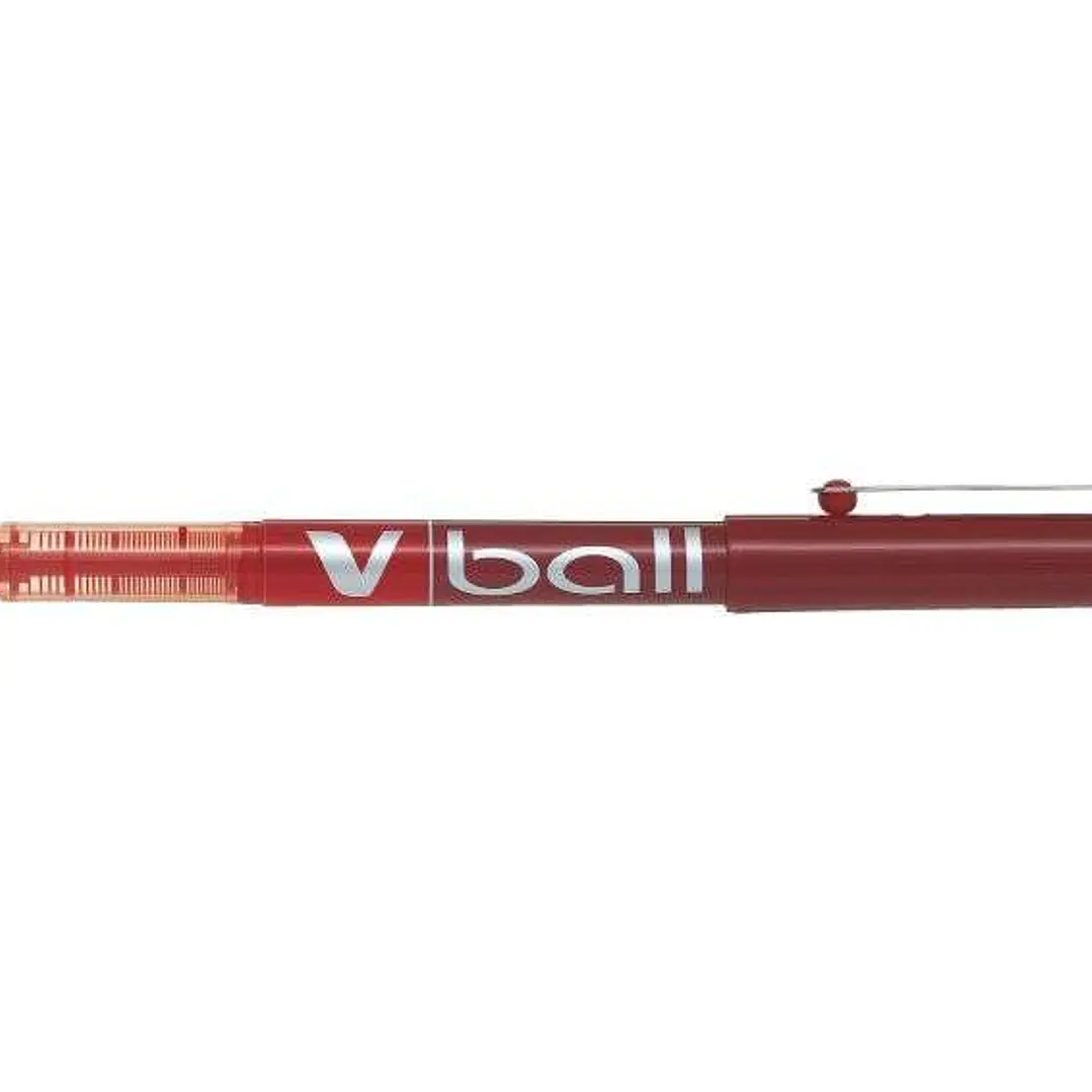 Pilot Boligrafo de Tinta Liquida V Ball 07 Rollerball - Punta de Bola Redonda 0.7mm - Trazo 0.5mm - Color Rojo 1
