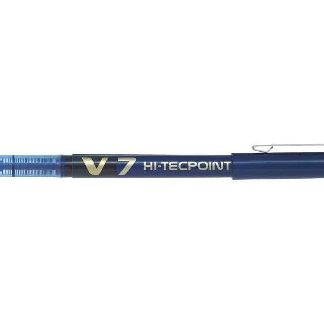 Pilot Boligrafo de Tinta Liquida V7 HI-Tecpoint Rollerball - Punta Fina de Aguja 0.7mm - Trazo 0.5mm - Color Azul 1