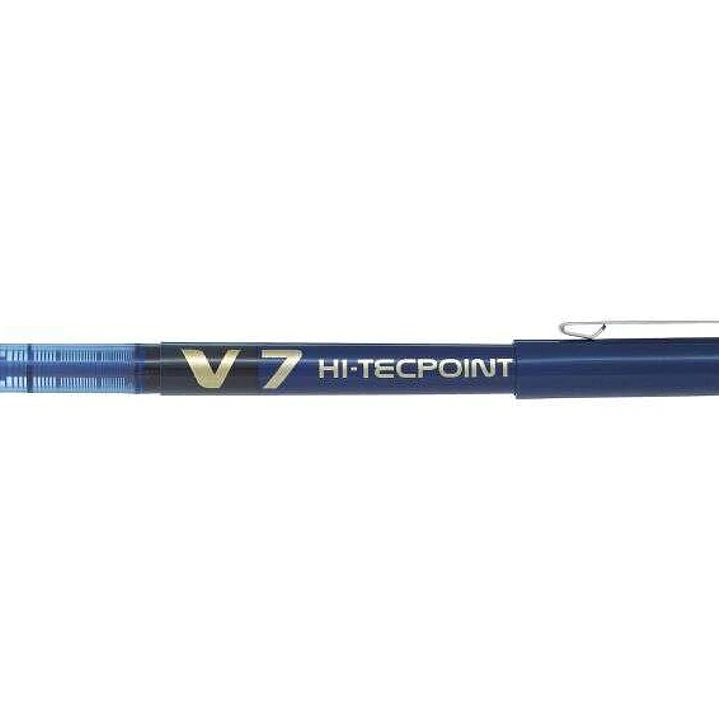 Pilot Boligrafo de Tinta Liquida V7 HI-Tecpoint Rollerball - Punta Fina de Aguja 0.7mm - Trazo 0.5mm - Color Azul 1