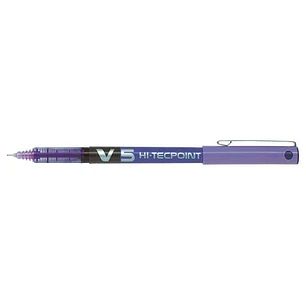 Pilot Boligrafo de Tinta Liquida V5 HI-Tecpoint Rollerball - Punta Fina de Aguja 0.5mm - Trazo 0.3mm - Color Violeta