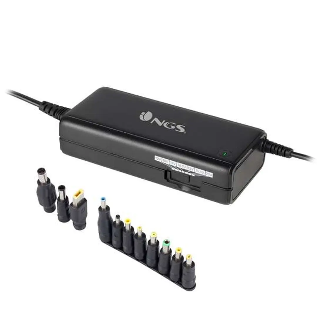 NGS Ban Cargador de Portatil Universal 90W - 11 Adaptadores - Voltaje 12-20V - Indicador LED 1