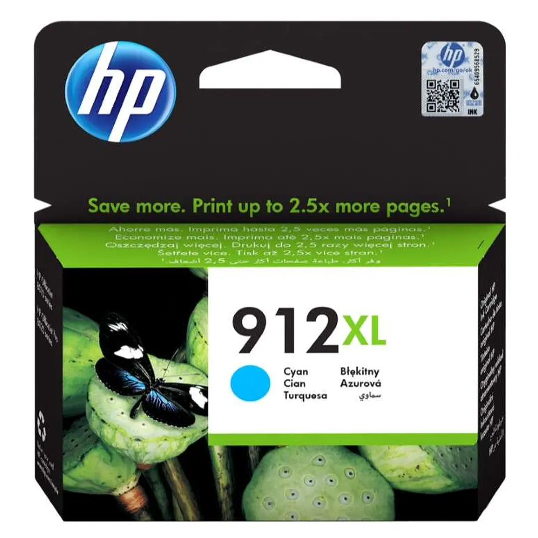 HP 912XL Cyan Cartucho de Tinta Original - 3YL81AE 1