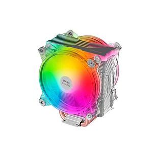 Mars Gaming Doble Ventilador CPU 120mm con Disipador - Iluminacion ARGB - Hasta 220W - Velocidad Max. 1600rpm - 6 Heatpipes