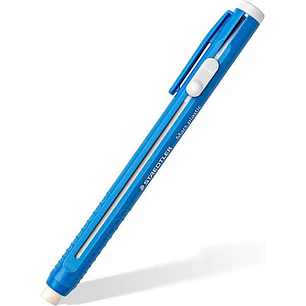 Staedtler Mars Plastic 528 50 Portagomas en Forma de Lapiz - Con Cursor para Deslizar la Goma - Sin Ftalatos ni Latex