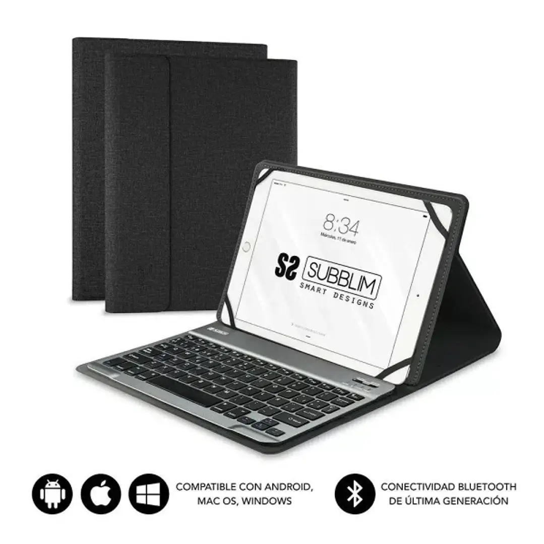 Subblim Teclado Bluetooth extraíble - Funda universal 9-10.1