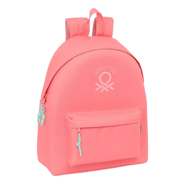 Safta Benetton Basics Mochila - Bolsillo Frontal - Hombreras Acolchadas - Espalda Ergonomica - Doble Tirador en Cremallera - Asa Superior - 20.80L - 3 1