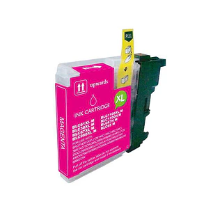 BULK - Brother LC980XL/LC1100XL/LC985XL Magenta Cartucho de Tinta Generico - Reemplaza LC980M/LC1100M/LC985M