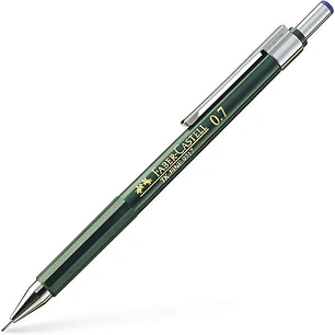 Faber-Castell TK-Fine 9713 Portaminas - Mina HB - Trazo 0.7mm - Goma de Borra Integrada