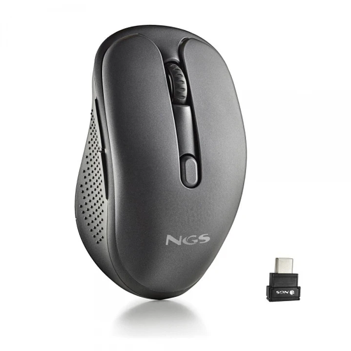 NGS Evo MIx Raton Laser Inalambrico 3200dpi - Conexiones: 2.4 GHz USB-C + Bluetooth 5.1 + Bluetooth 5.1 - 5 Botones - Uso Diestro - Color Negro 1