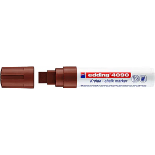 Edding 4090 Rotulador de Tiza Liquida - Punta Biselada - Trazo entre 4 y 15mm - Olor Neutro - Color Marron
