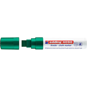 Edding 4090 Rotulador de Tiza Liquida - Punta Biselada - Trazo entre 4 y 15mm - Olor Neutro - Color Verde