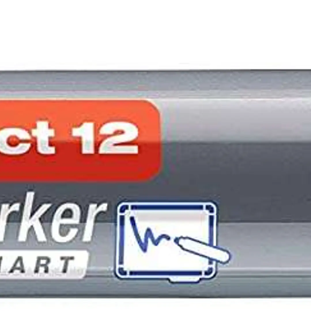 Edding Retract 12 Rotulador para Pizarra Blanca Retractil - Punta Redonda - Trazo entre 1.5 y 3mm - Recargable - Secado Rapido - Color Negro 1
