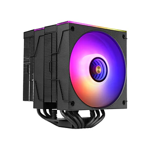 Mars Gaming MCPU-X26 Disipador CPU - Potencia TDP hasta 350W - 6 Tubos - Silencioso - 2 Ventiladores PWM de 120mm - 2600rpm - Iluminacion ARGB - 122x1