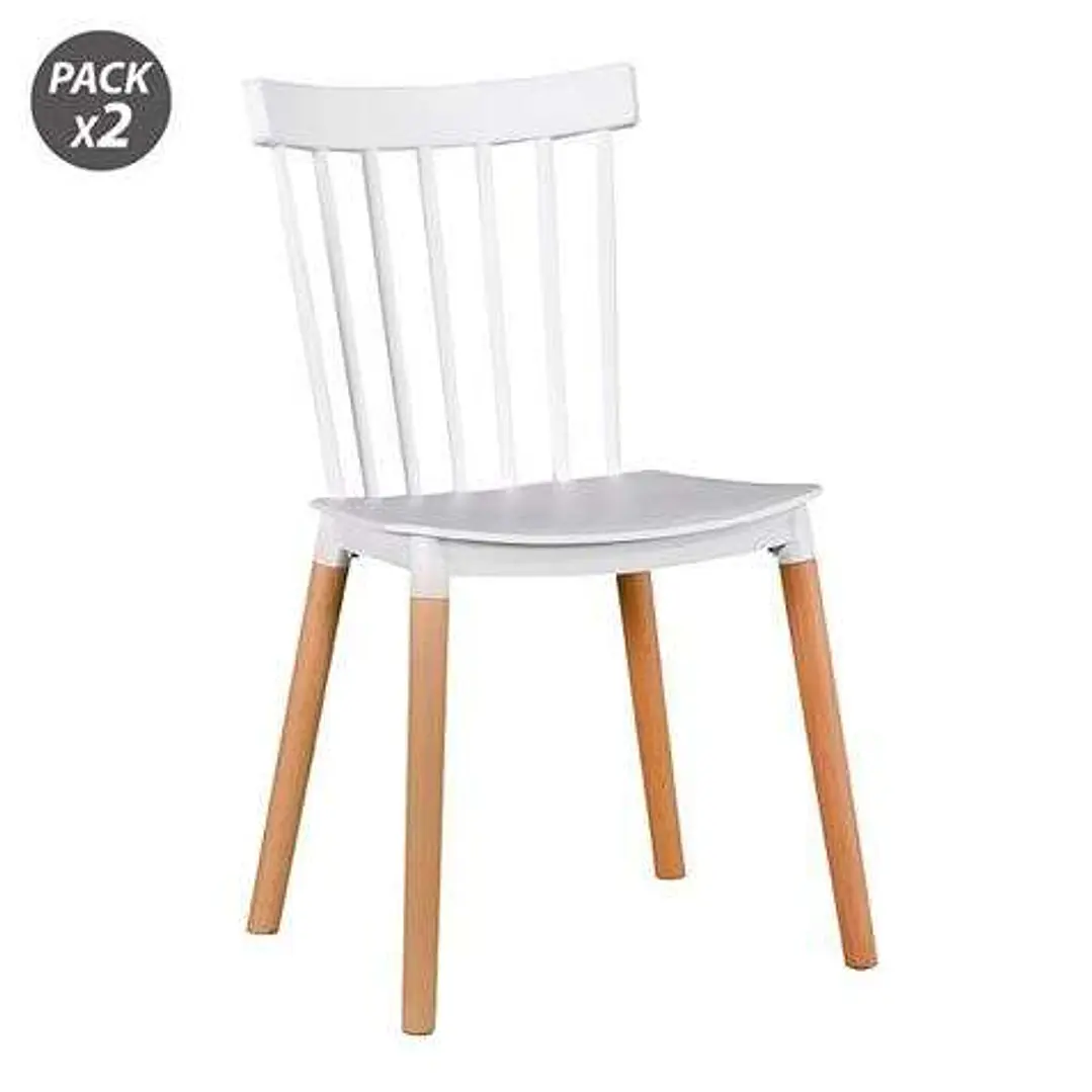 Muvip Pack 2 Sillas Design D800 - Color Blanco 1