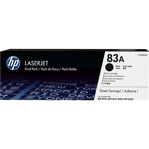 HP CF283A Negro Pack de 2 Cartuchos de Toner Originales - 83A