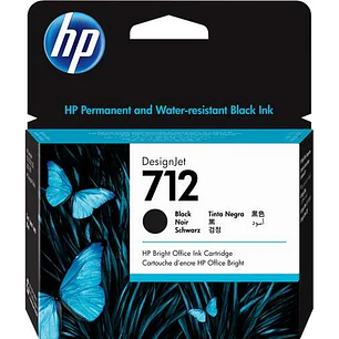 HP 712XL Negro Cartucho de Tinta Original - 3ED71A