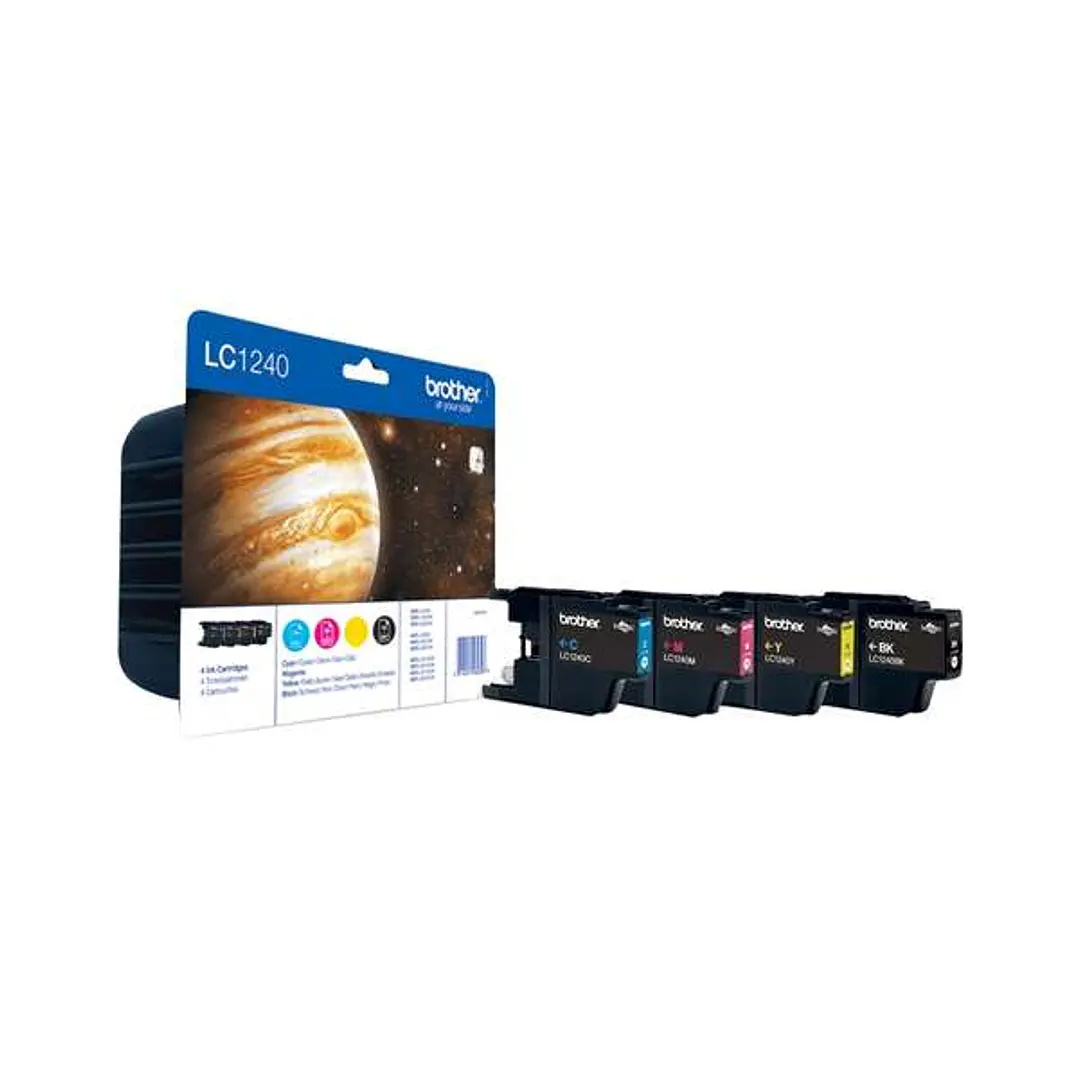 Brother LC1240 Pack de 4 Cartuchos de Tinta Originales - LC1240VALBP 1