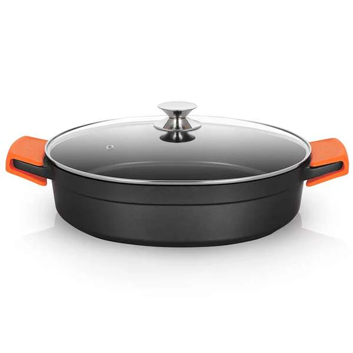 Orbegozo CDB 1036 Cacerola Aluminio Fundido - Versatilidad y Seguridad en la Cocina - Diseño Ergonomico - Asas de Silicona - Antiadherente Pfoa - Apta 1