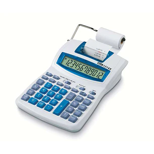 Ibico 1214X Calculadora Semi-Profesional Pantalla LCD 12 Digitos - Impresion a 2 Colores - Velocidad de Impresion 2.4 Lineas por Segundo - Color Blanc
