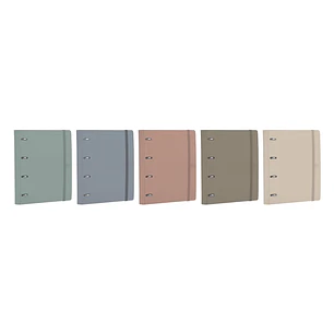 Oxford Europeanbinder Forest Carpeta de Anillas - Formato A4+ - Cierre con Goma - Incluye Recambio de Hojas con Cuadricula 5x5mm - Bolsillo Interior -
