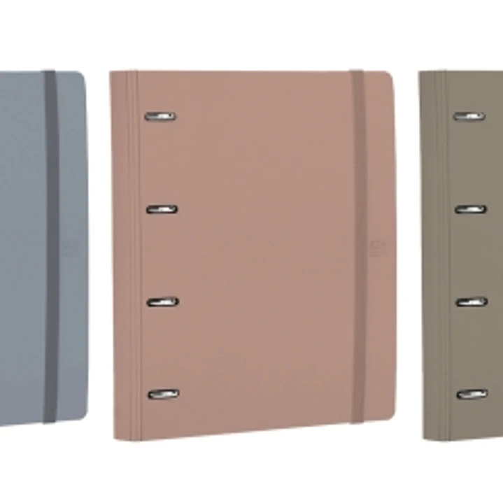 Oxford Europeanbinder Forest Carpeta de Anillas - Formato A4+ - Cierre con Goma - Incluye Recambio de Hojas con Cuadricula 5x5mm - Bolsillo Interior - 1