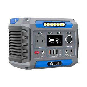 Elbat Generador de Energia Portatil - 300W - Bateria de Litio 78.000Mah - Display LED - Carga Solar - Accesorios Incluidos - Puertos de Salida USB y D