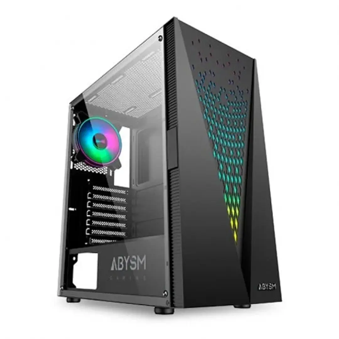 Abysm Gaming Danube Kolpa ARGB Caja Torre ATX, ITX, micro ATX - Lateral Cristal Templado - 3.5