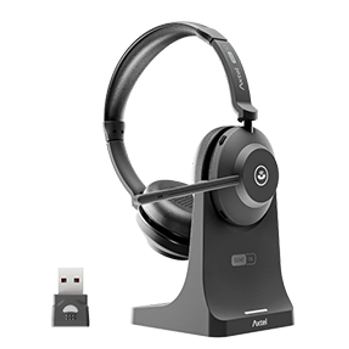 Axtel ONE BT Auriculares con Mirofono Inalambricos - Hasta 40 Horas de Autonomia - Cancelacion de Ruido - Bluetooth - Incluye Base de Carga 1