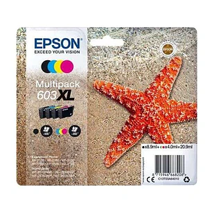 Epson 603XL Pack de 4 Cartuchos de Tinta Originales - C13T03A64010