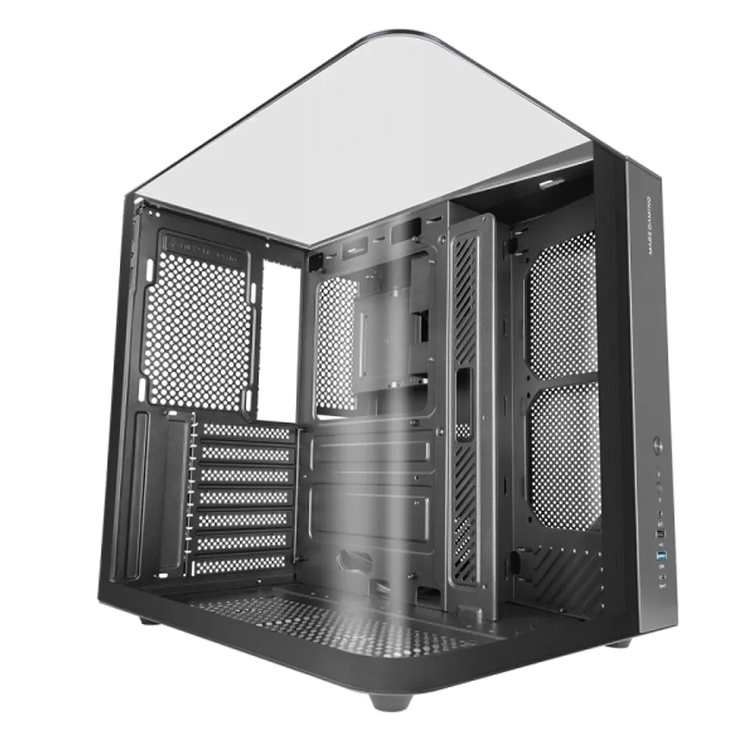 Mars Gaming MC-INFINIOLITE Caja Torre ATX - Estructura de Doble Camara - Vidrio Templado Curvo y Superior - USB-C - USB 3.0 - USB 2.0 - Audio HD - 355 1